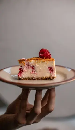 Malinový cheesecake