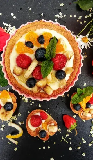 Makový koláč s podzimním ovocem