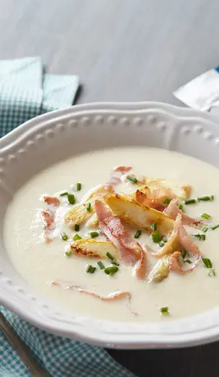 Chřestový krém s máslovou šunkou 