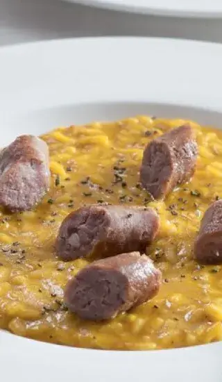 Dýňové rizoto se salsicciou
