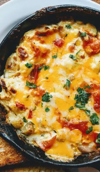 Omeleta s fetou a tuňákem