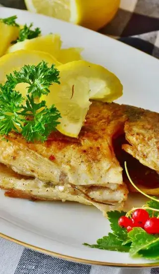 Pečená ryba s citronem a bylinami