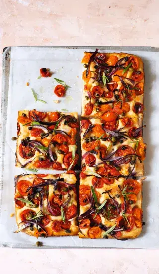 Focaccia s rajčátky