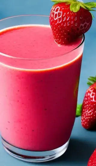 Jahodové smoothie s banánem a kefírem