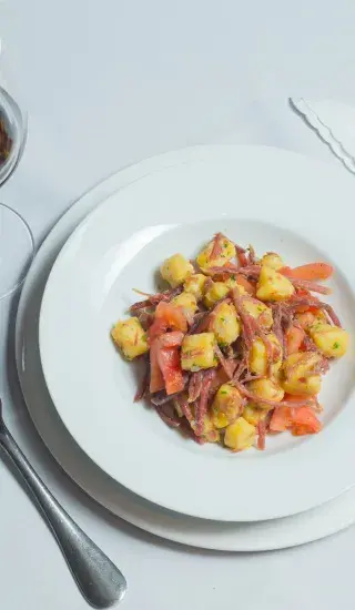 Gnocchi se šunkou a parmezánem