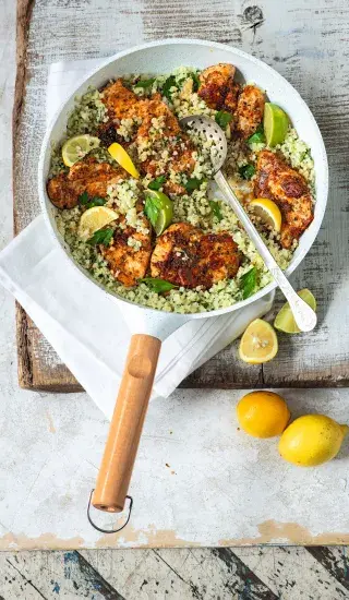 Kuře s květákovou rýží