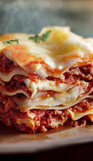 Tradiční italské lasagne s červeným vínem