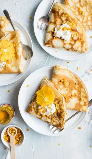 Letní palačinky s citrusovým ovocem 