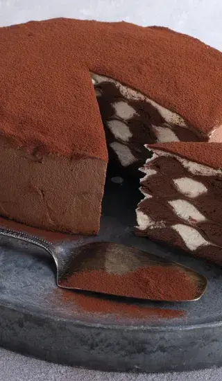 Zvlněný palačinkový dort