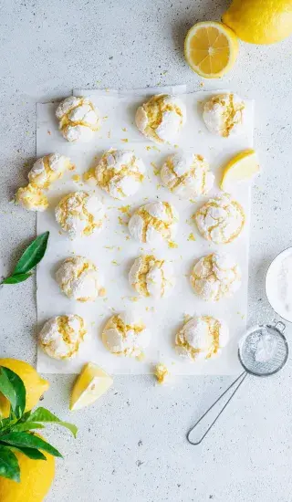 Popraskané sušenky s citronovým krémem