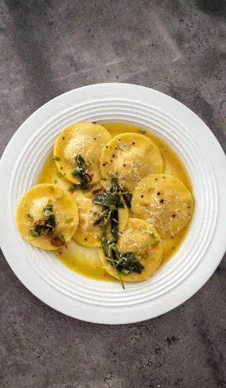 Ravioly s ricottou a špenátem
