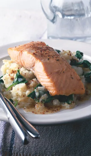 Losos s celerovým pyré