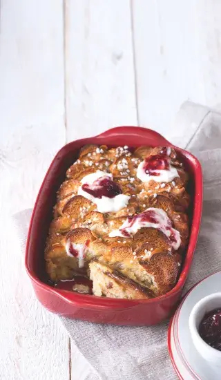 Slavnostní žemlovka z vánočky