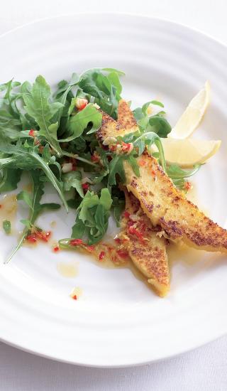 Smažená polenta s česnekovým chilli olejem