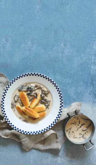 Smetanová houbová omáčka