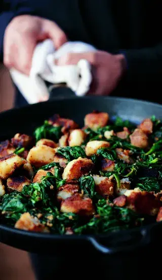 Špenát s bramborami