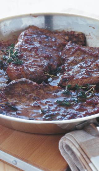 Steak na červeném víně