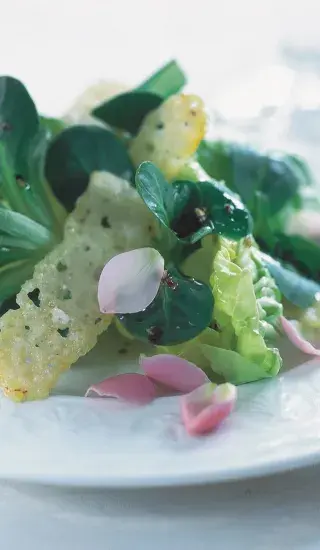 Salát se sýrovými plátky