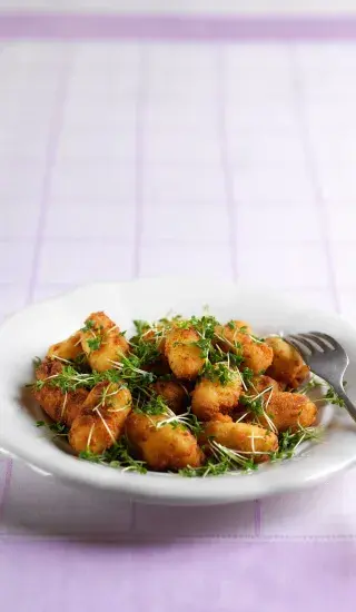 Sýrové krokety s řeřichou