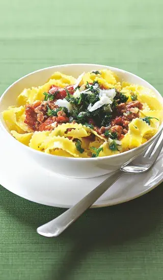 Těstoviny s dvojí omáčkou