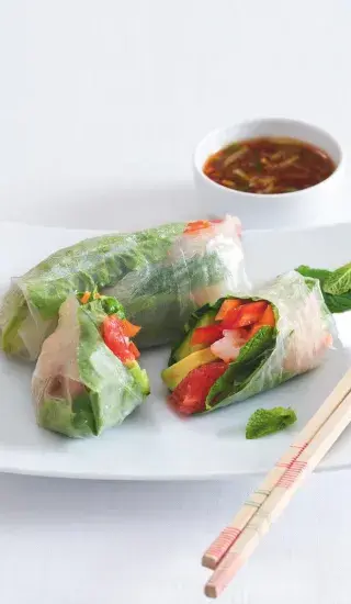 Letní rolky s krevetami