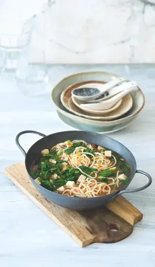 Tofu ramen se špenátem