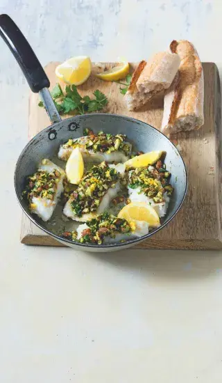 Treska s mandlovou gremolatou