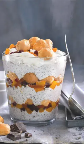 Trifle s profiterolkami