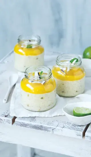 Tropický tapiokový pudink