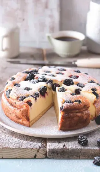 Tvarožník s ostružinami