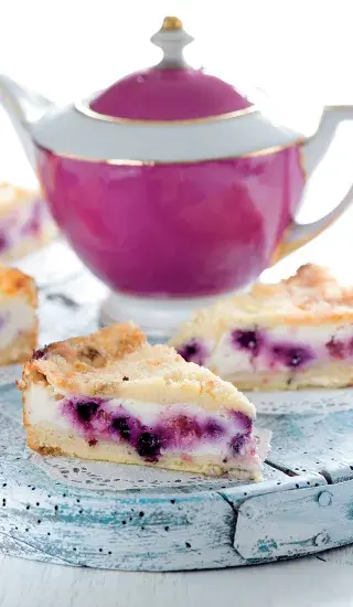 Tvarohový koláč s ovocem