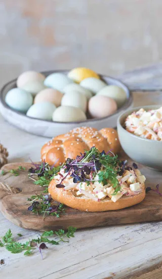 Vajíčkový salát s kuřetem