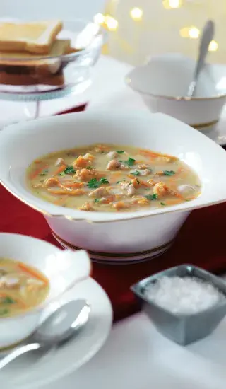 Vánoční rybí polévka z kapra