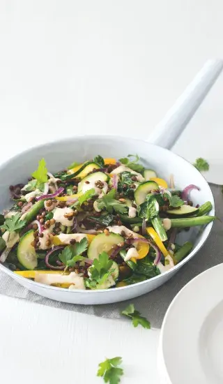 Vegetariánská čočka s tahini