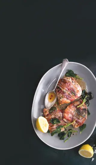 Vepřové plátky à la saltimbocca