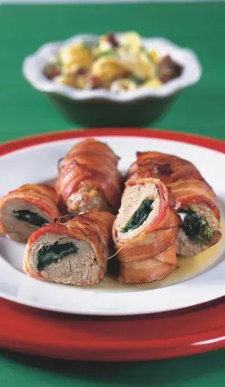 Vepřová panenka plněná špenátem a mozzarellou