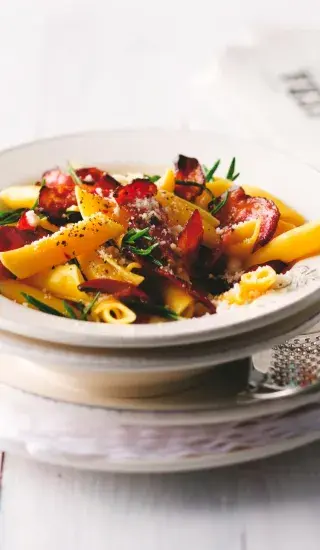 Penne ricce s pancettou