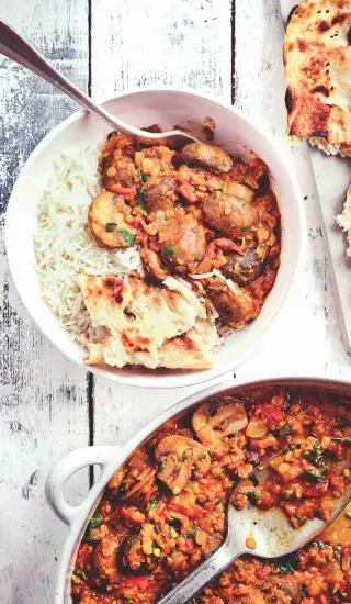 Žampionový dhansak