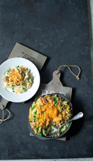 Zapečené těstoviny s tuňákem