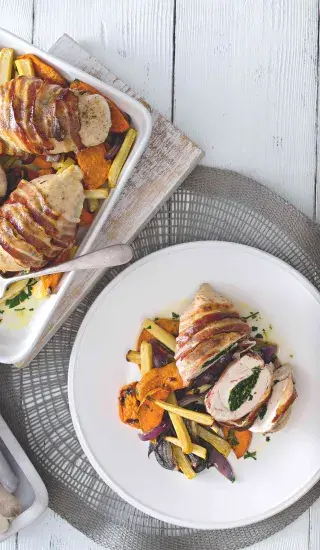 Zapékané kuře s kadeřávkem