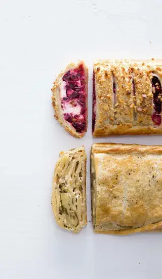 Řepový závin s kozím sýrem