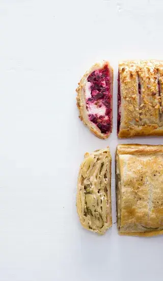 Závin s bylinkovými bramborami