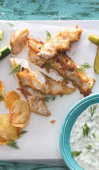 Fish & chips s tzatziki