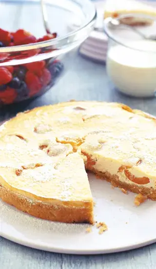 Tvarohový koláč s meruňkami