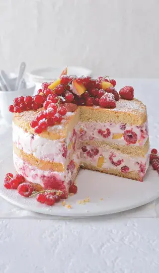 Zmrzlinový dort s ovocem