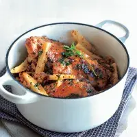 Kuře s hořčicí a pastinákem