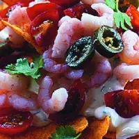 Letní nachos s krevetkami