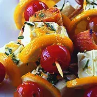 Citronový kebab z fety a bagety