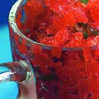 Rajčatovo- bazalková granita