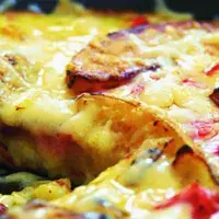 Tortilla se sýrem a jarní cibulkou